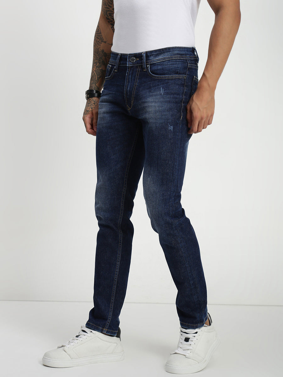 Dark Blue Slim Fit Stretchable Jeans