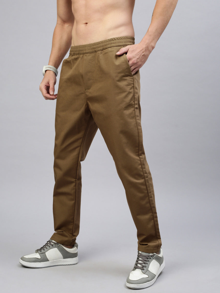 Khakhi Slim Fit Men’s Cotton Pants