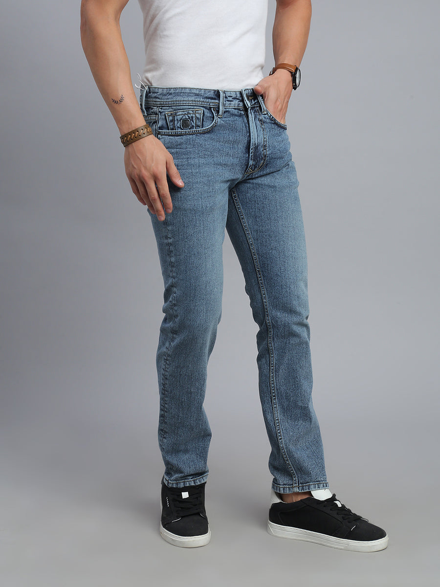 Blue Vintage Comfort Slim Fit Stretchable Jeans