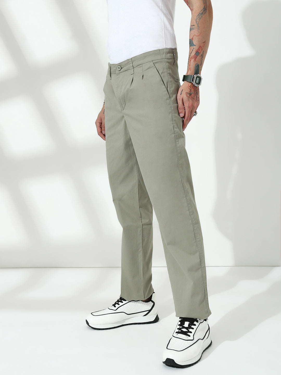 Light Pista Straight Fit Cotton Pant