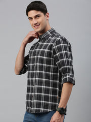 Cotton Checks Full Sleeves Shirt With Pocket