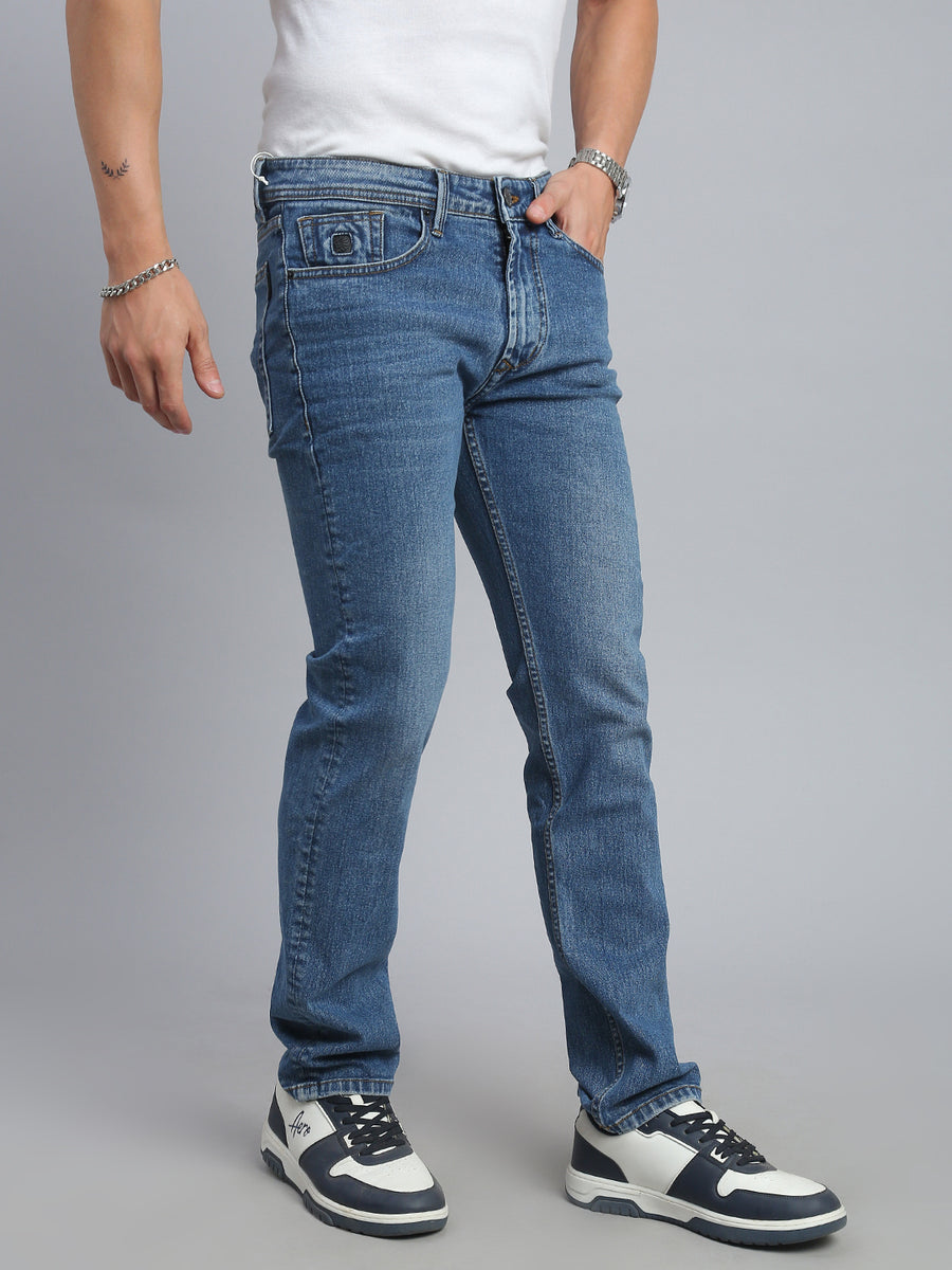 Blue Comfort Slim Fit Stretchable Jeans