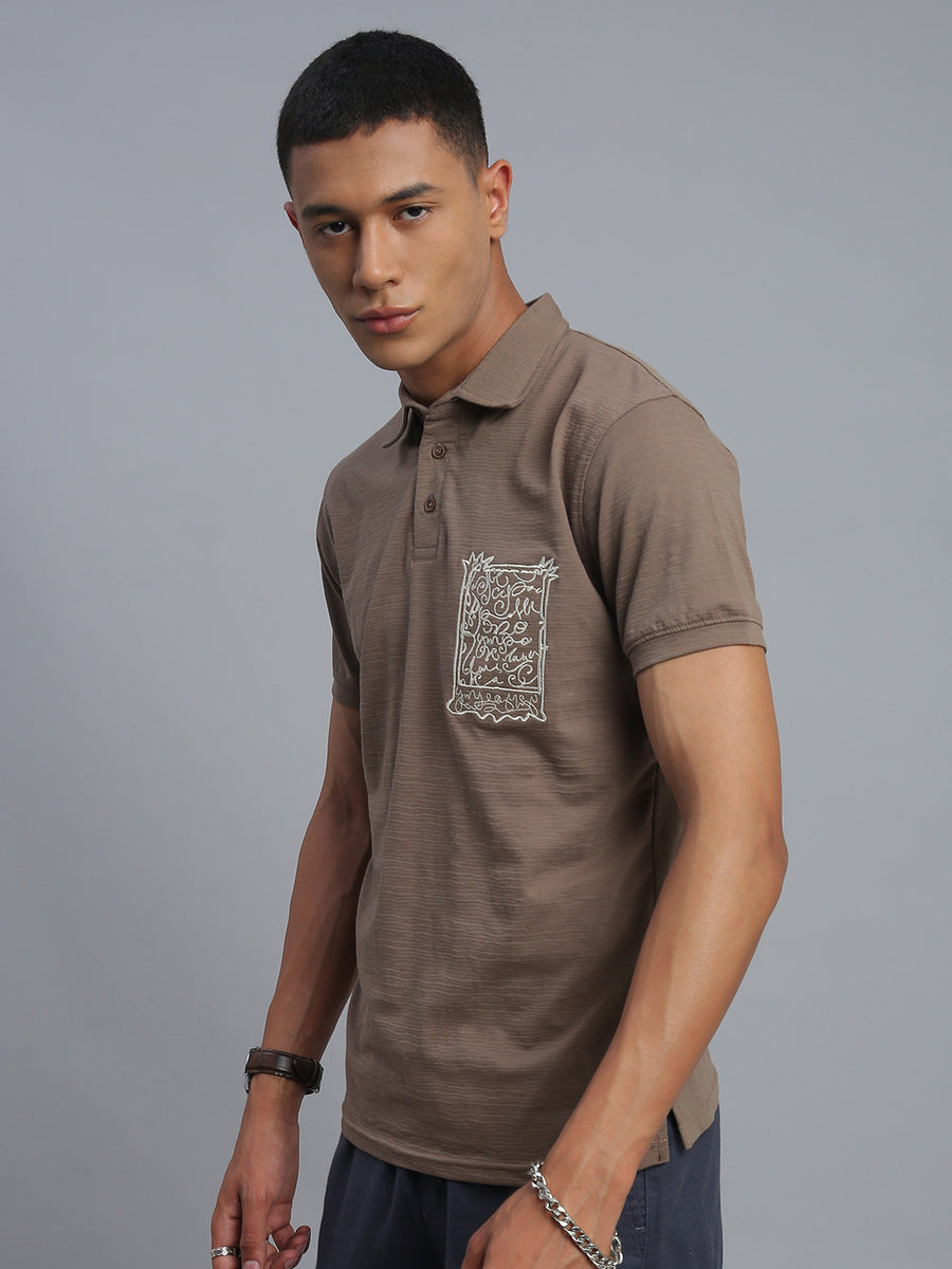 Camel Polo Cotton T-Shirt