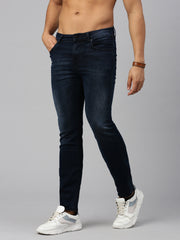 Vintage Dark Blue Washed Skinny Jeans