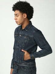 Vintage Blue Slim Fit Denim Jacket