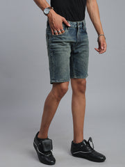 Blue Vintage Slim Fit Shorts