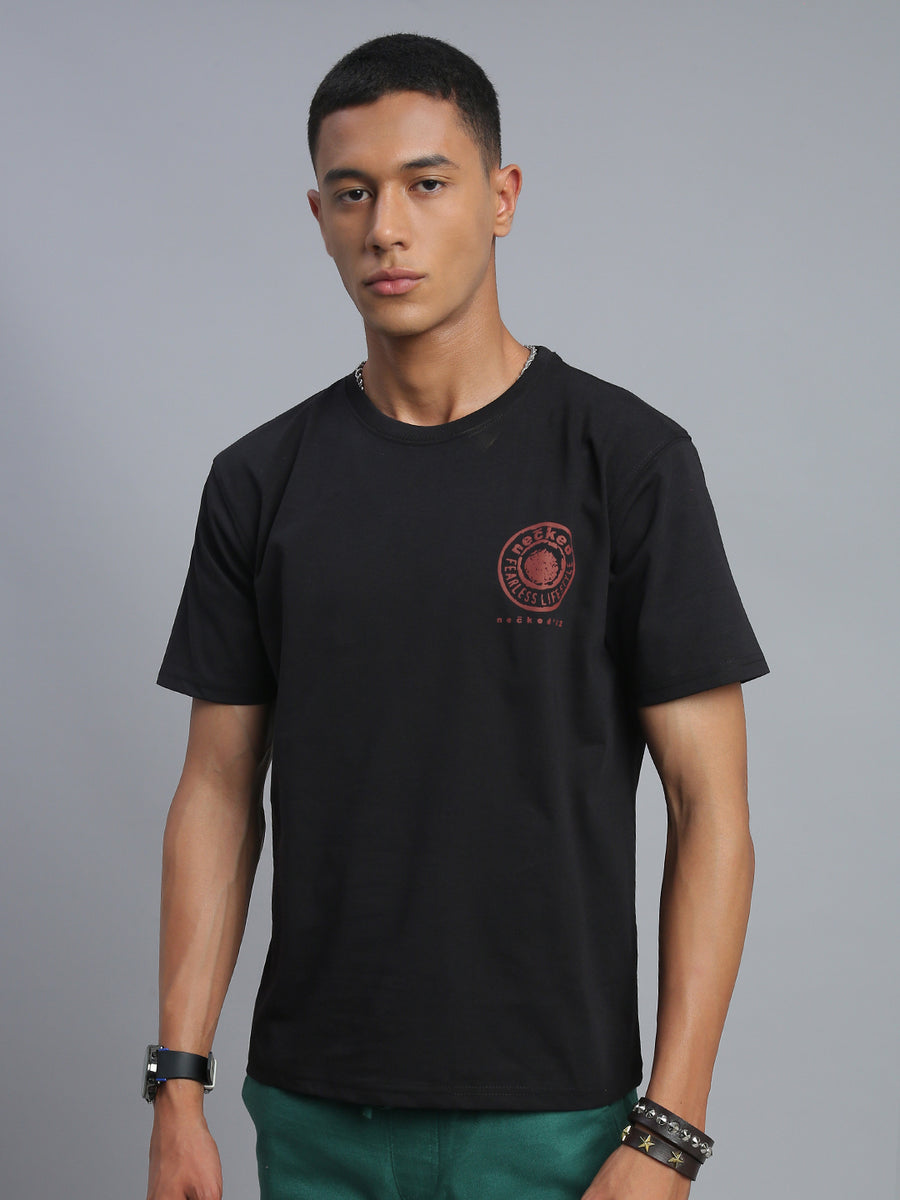 Black Polo Cotton T-Shirt