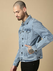 Light Blue Slim Fit Denim Jacket