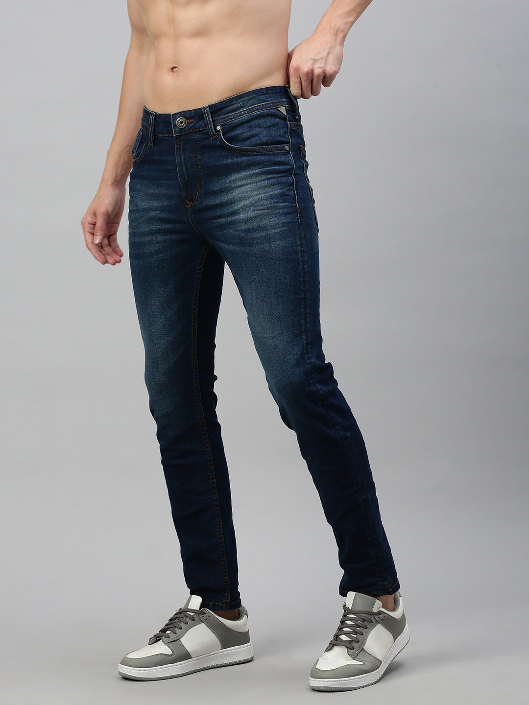 Vintage Mild Blue Slim Fit Stretchable Jeans