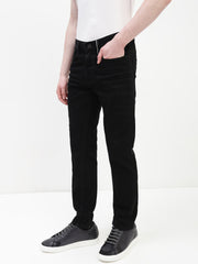 Black Selvedge Slim Straight Fit Stretchable Jeans