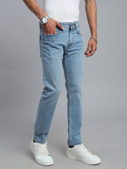 Ice Blue Comfort Slim Fit Stretchable Jeans