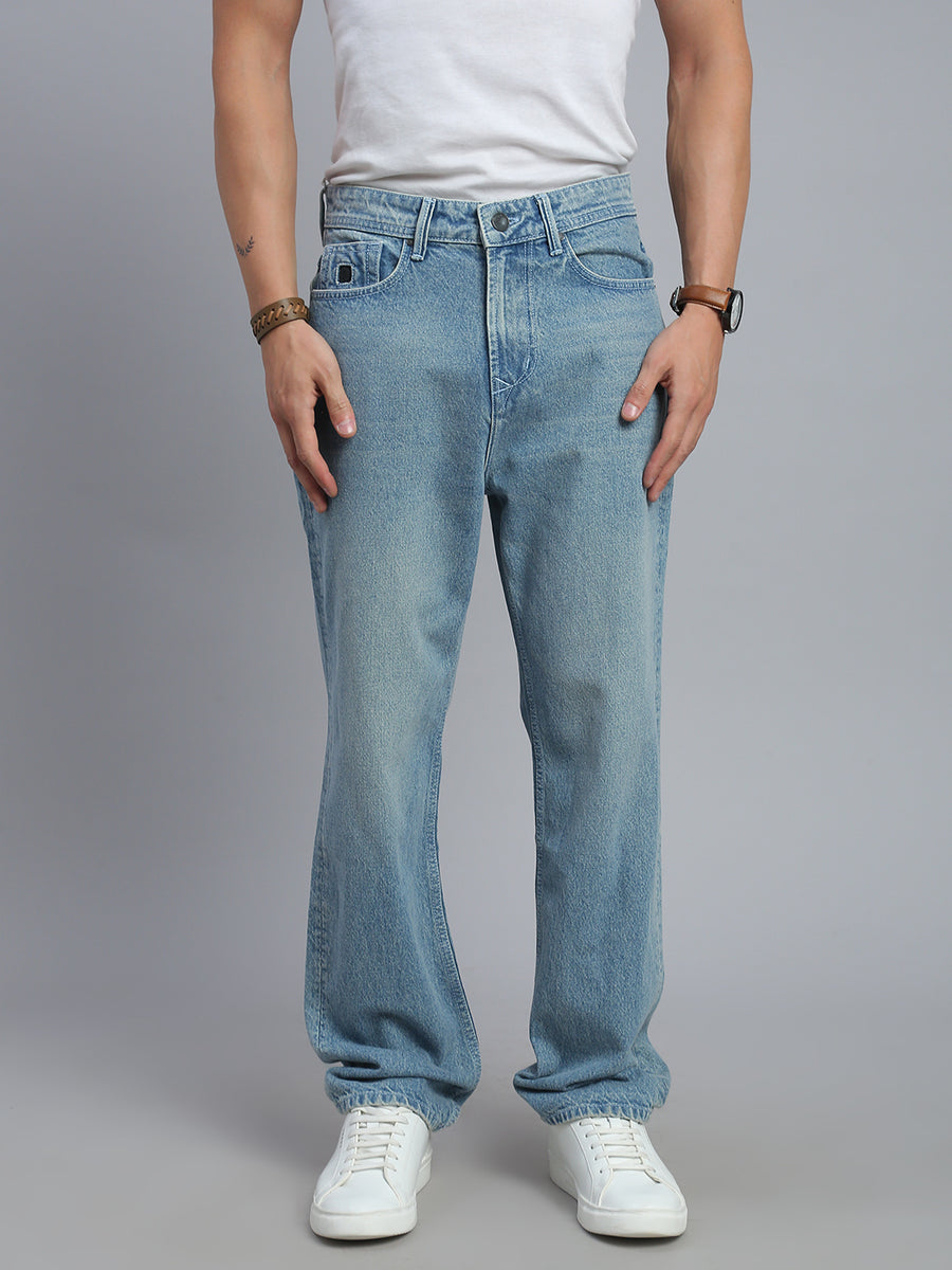 Light Blue Vintage Straight Fit Jeans