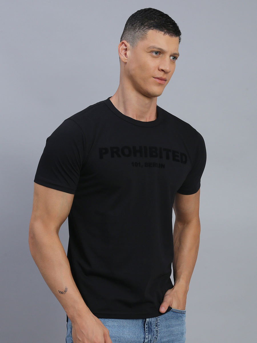 Charcoal Black Polo Cotton T-Shirt