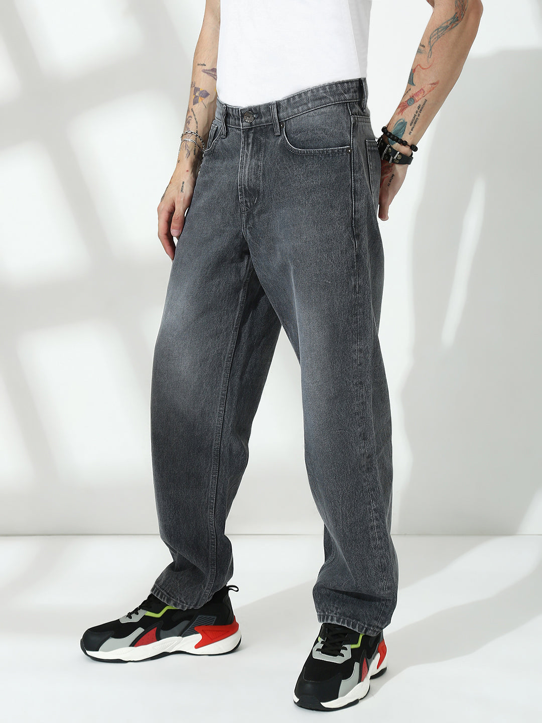 Mild Grey Baggy Fit Jeans