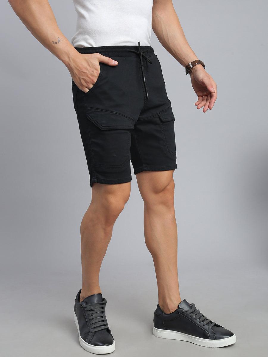Black Comfort Fit Shorts