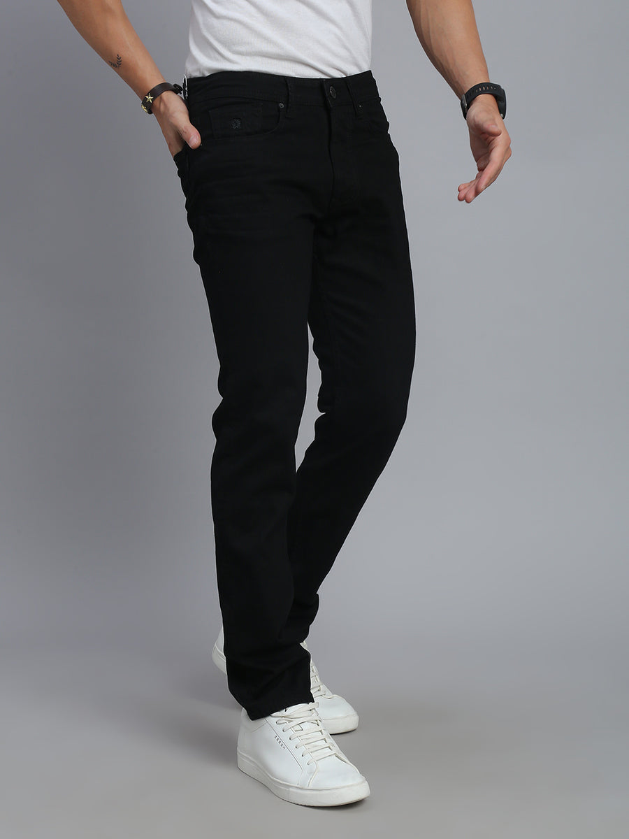 Black Comfort Slim Fit Stretchable Jeans