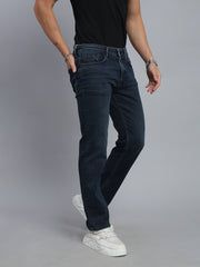 Dark Blue Vintage Regular Straight Fit Stretchable Jeans