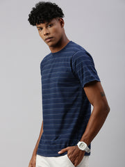 Stripe Half Slim Fit T-Shirt