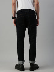 Raw Dark Blue Slim Straight Fit Stretchable Jeans
