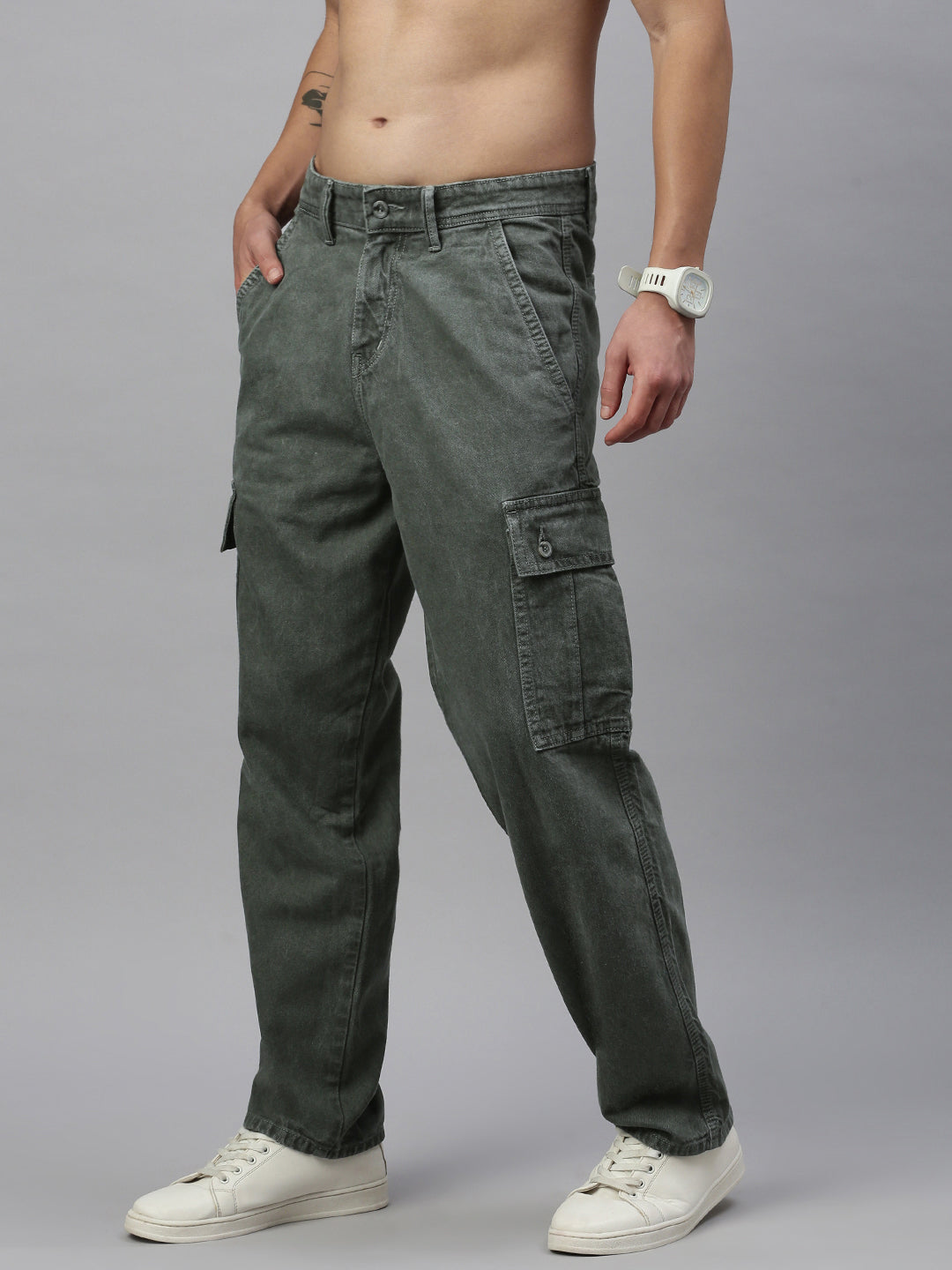 Evergreen Fog Loose Fit Cargo