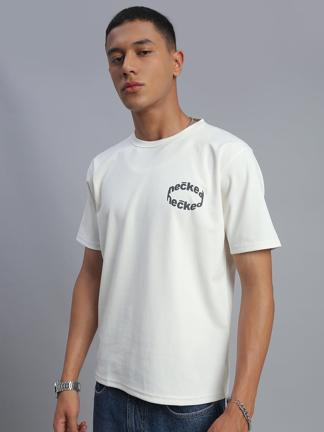 Ivory Cream Polo Cotton T-Shirt