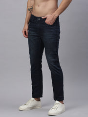 Dark Blue Straight Stretchable Jeans