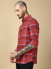 Checks Full Sleeve Relax Shirt With Pocket