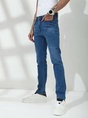 Light Blue  Slim Fit Stretchable Jeans