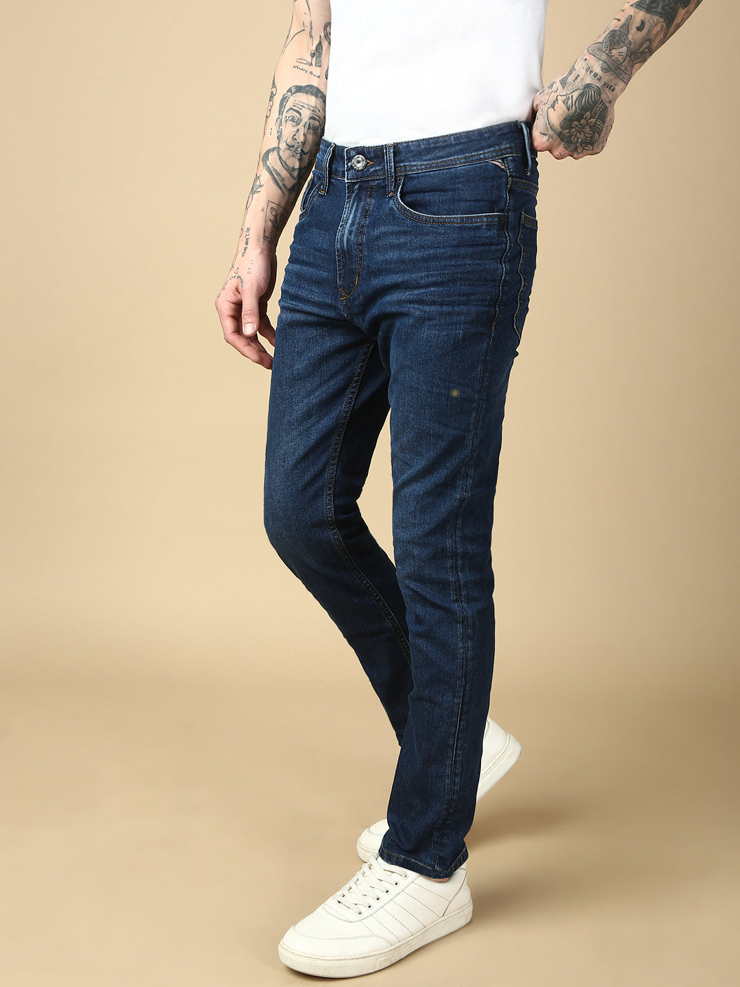 Mild Blue Slim Fit Stretchable Jeans