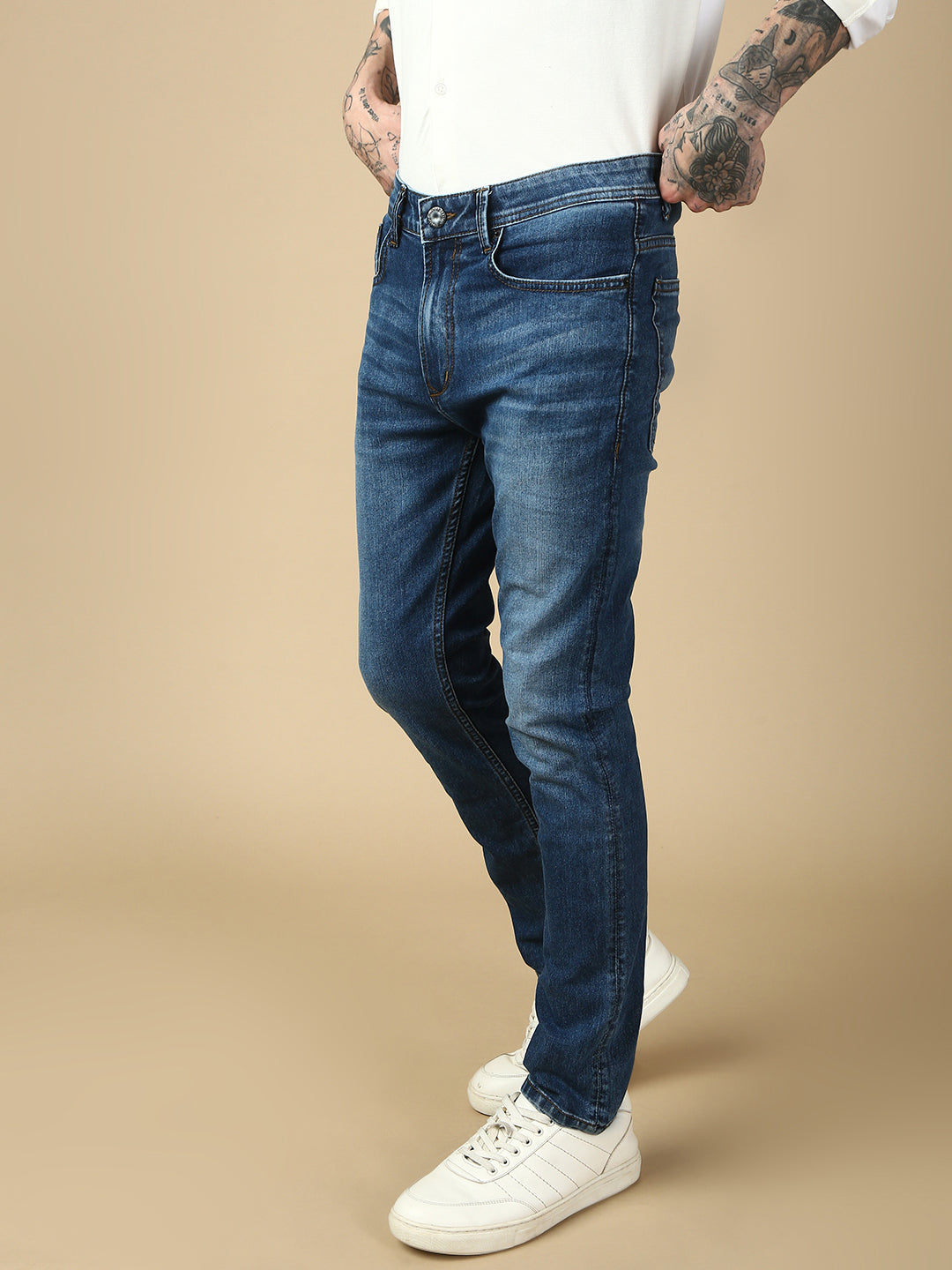 Dark Blue Slim Fit Stretchable Jeans