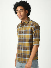 Checks Full Sleeve Relax Shirt With Pocket