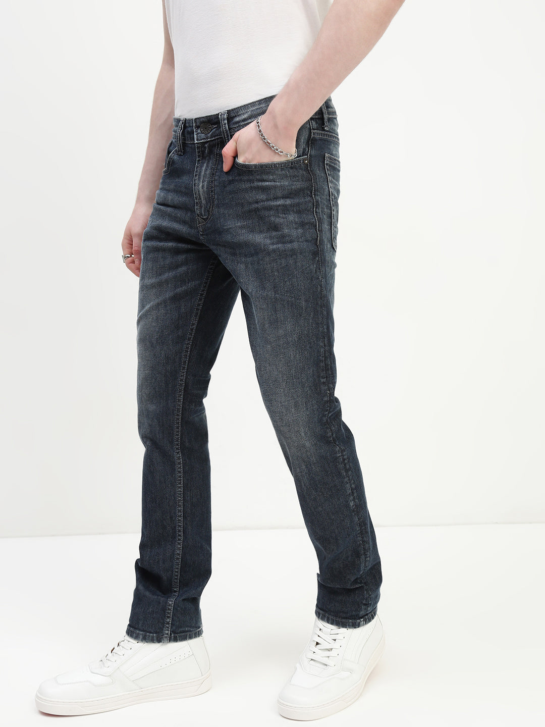 Dark Blue Comfort Slim Fit Stretchable Jeans