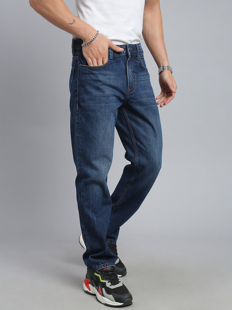 Dark Blue Comfort Fit Jeans