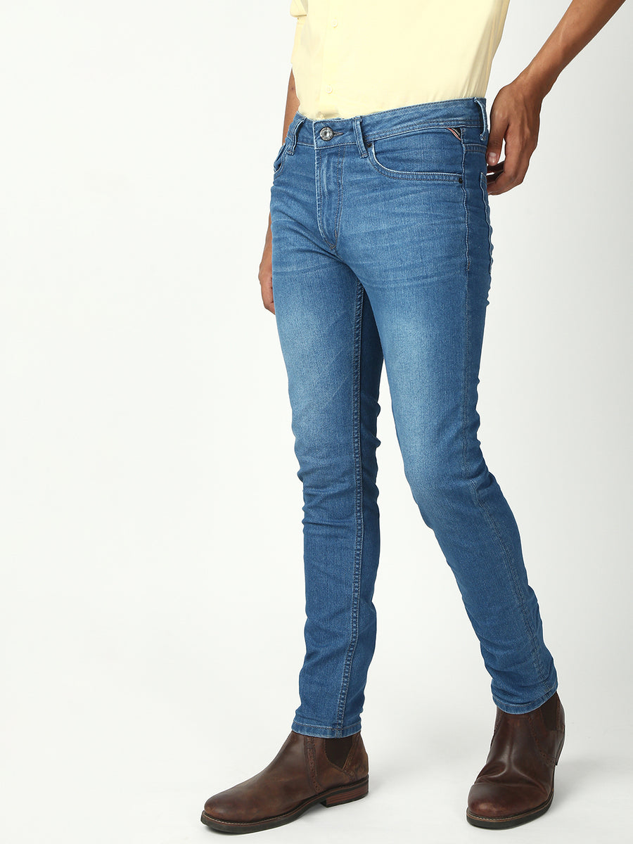 Light Blue Slim Fit Stretchable Jeans