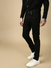 Dark Blue Selvedge Slim Straight Stretchable Jeans