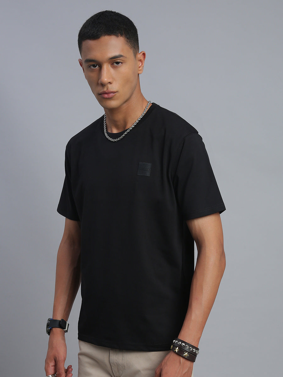 Black Polo Cotton T-Shirt