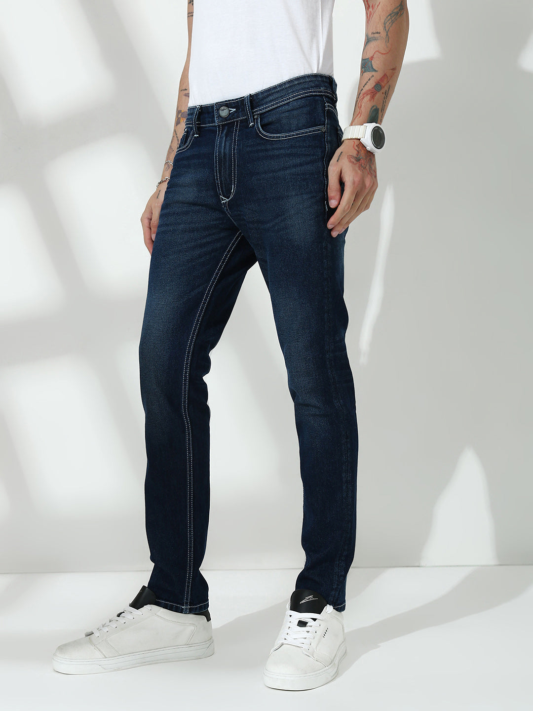 Dark Blue Slim Fit Stretchable Jeans