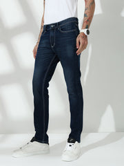 Dark Blue Slim Fit Stretchable Jeans