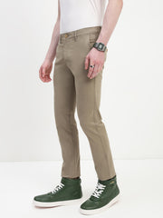 Dark Beige Comfort Fit Chinos Paint