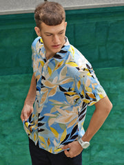 Printed Viscose Half Sleeve Shirt Without Pocket