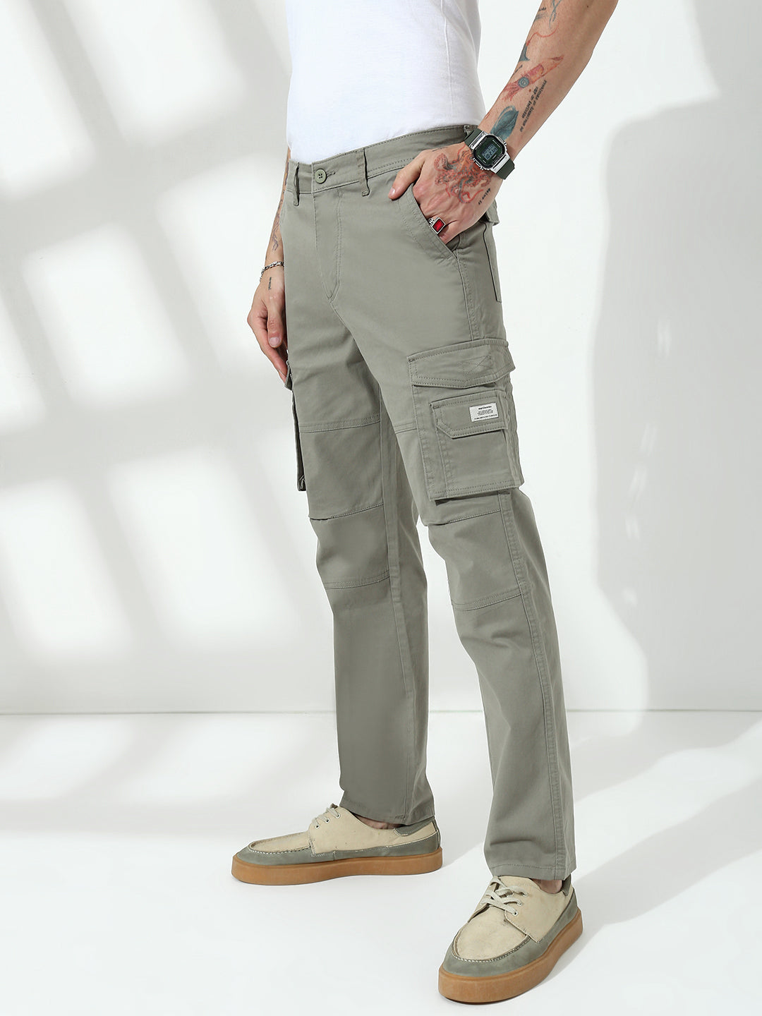 Stone 7 Pocket Regular Fit Cargo Paint