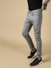 Gray Slim Fit Stretchable Jeans