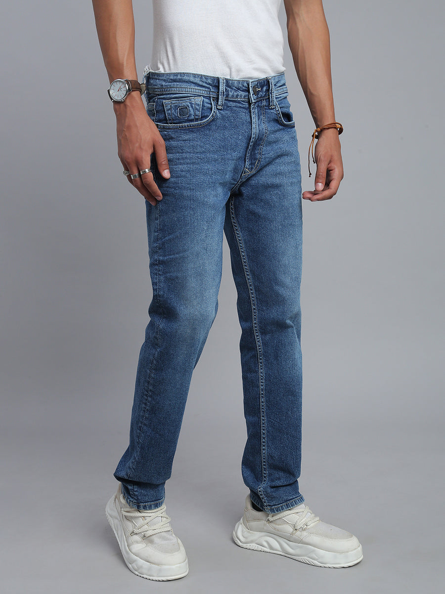 Blue Comfort Slim Fit Stretchable Jeans