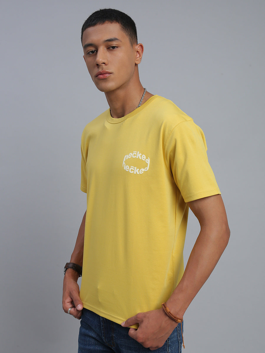 Mustard Yellow Polo Cotton T-Shirt