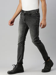 Black Gray Vintage Skinny Fit Stretchable Jeans