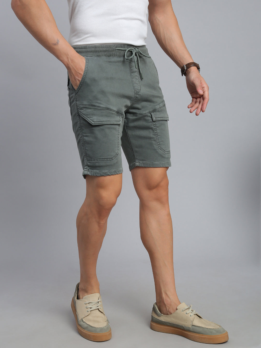 Sage Green Comfort Fit Shorts