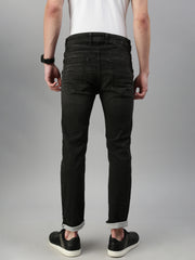 Black Gray Vintage Slim Fit Stretchable Jeans