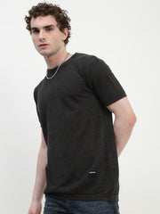 Polo See Through Black Cotton T-Shirt