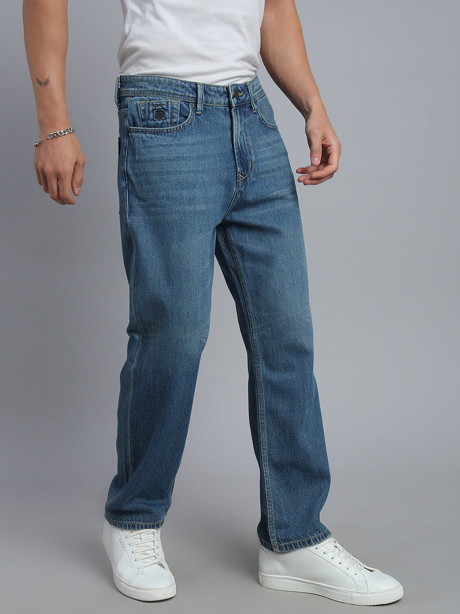 Blue Vintage Straight Fit Jeans