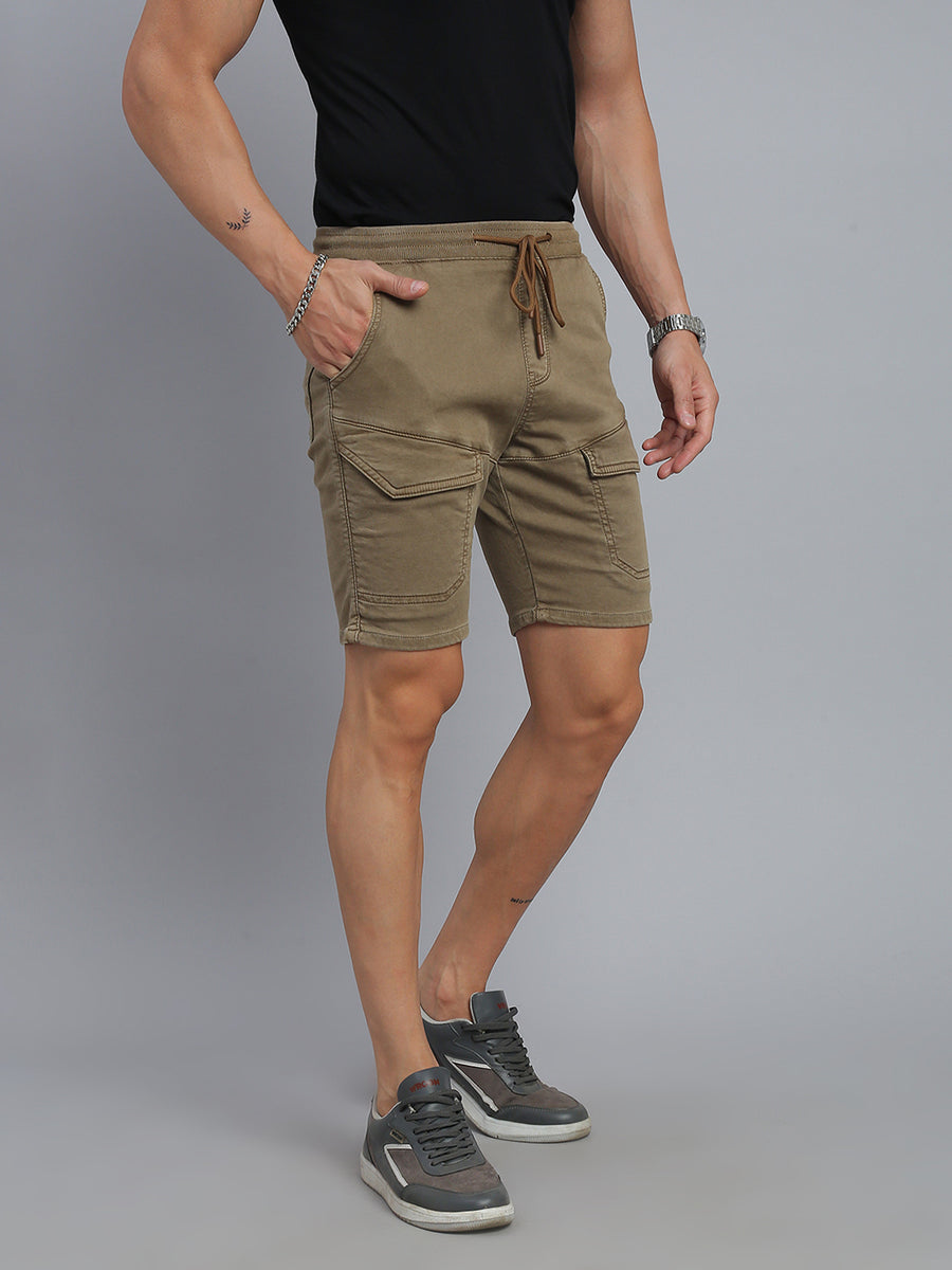 Mud Brown Comfort Fit Shorts